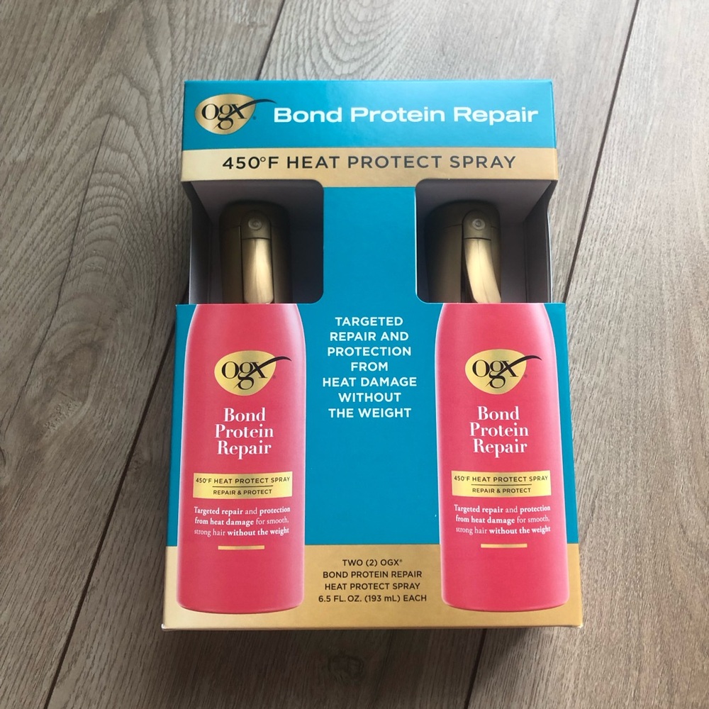 OGX Repair & Protect Bond Protein Repair 450°F Heat Protectant Spray - 2pk